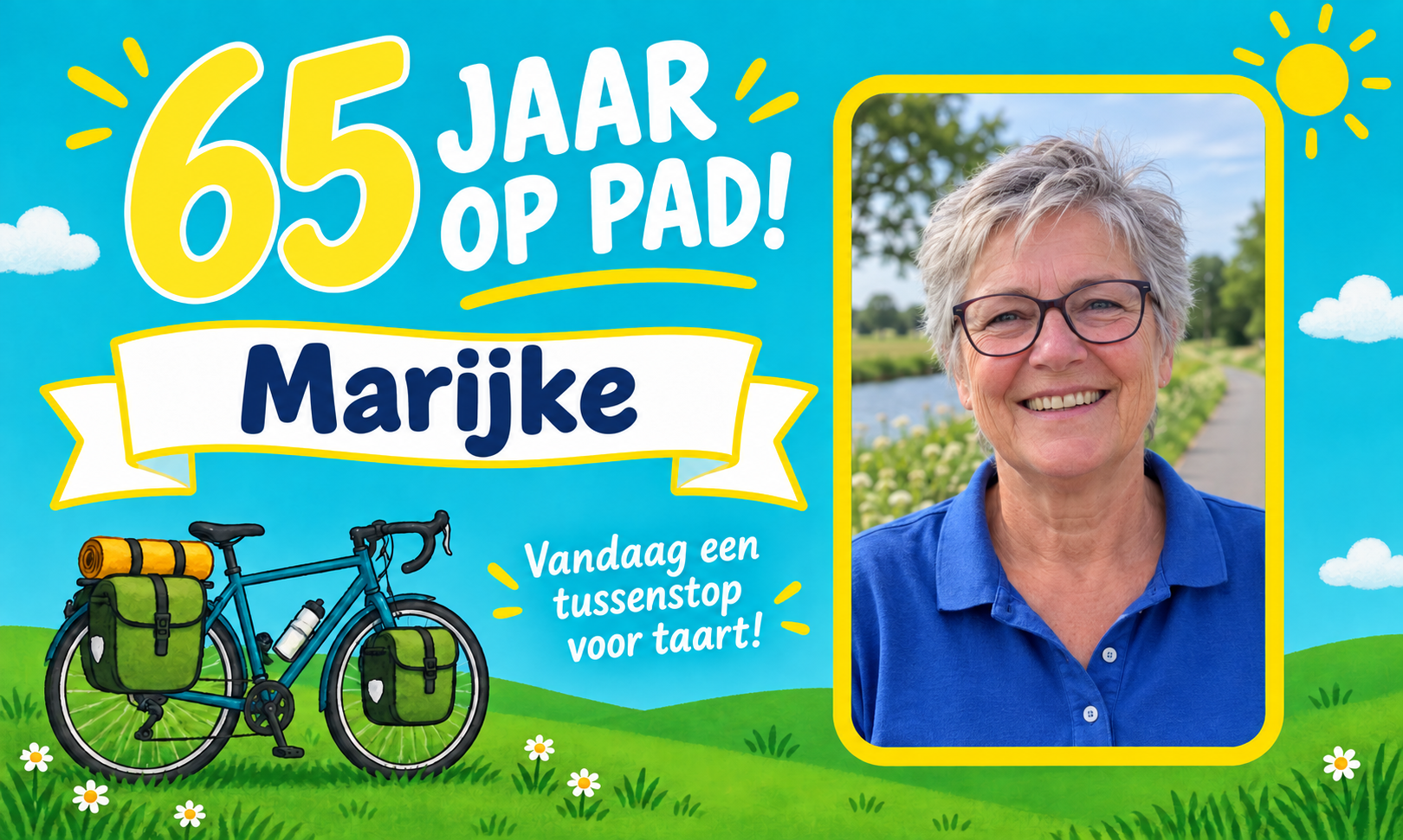 65 jaar spandoek