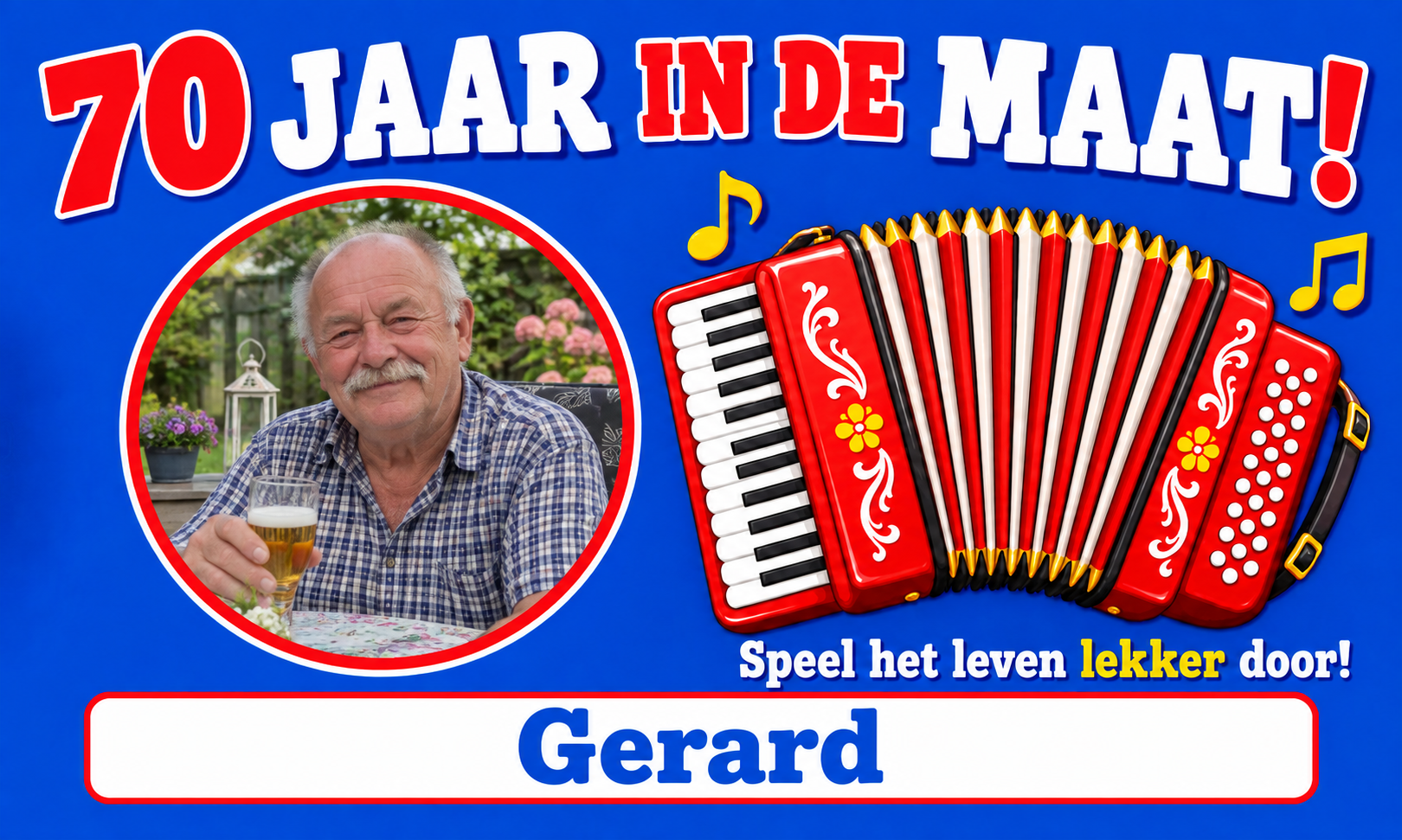 70 jaar spandoek