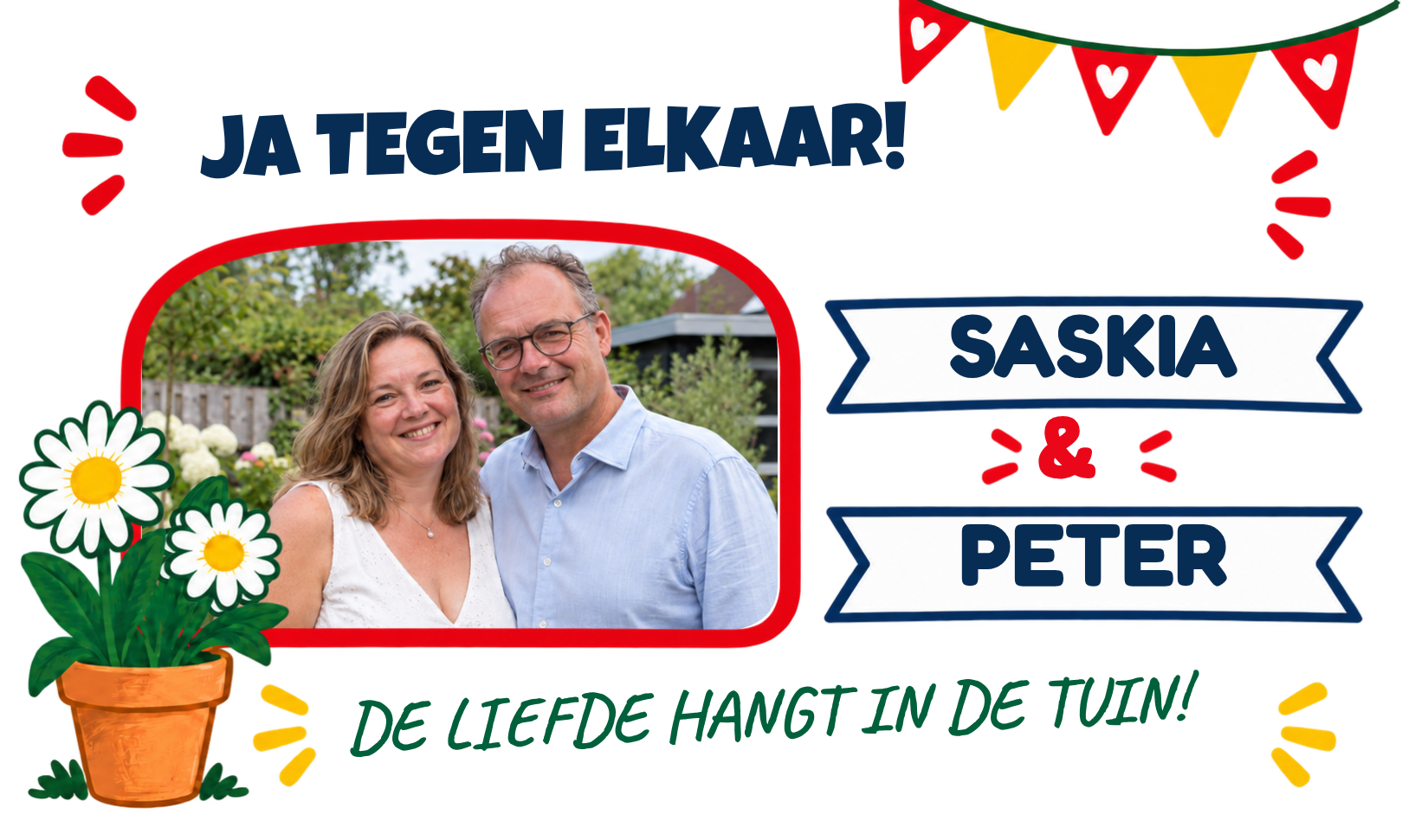 Bruiloft / Pas getrouwd themaspandoek
