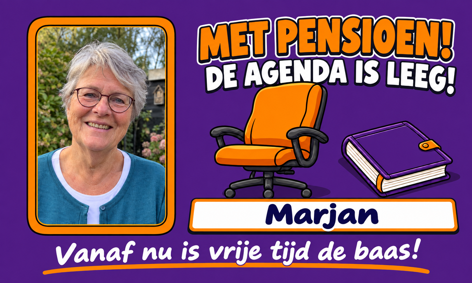 Spandoek Pensioen · Directeur met eigen tekst