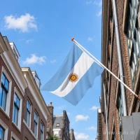 Argentijnse vlag aan een gevelstok