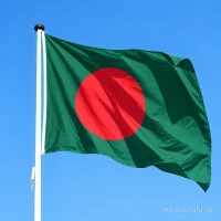 Vlag van Bangladesh aan een mast