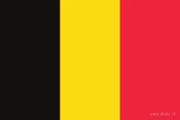 De Belgische vlag heeft drie verticale banen: zwart aan de hijszijde, geel in het midden en rood aan de vrije zijde.