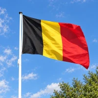 Belgische vlag aan een mast