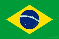 De Braziliaanse vlag heeft een groen veld met een gele ruit. In die ruit staat een blauwe bol met witte sterren en een witte band met de groene tekst ORDEM E PROGRESSO.
