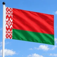 Belarussische vlag aan een mast