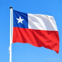 Chileense vlag aan een mast