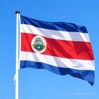 Costa Ricaanse vlag aan een mast