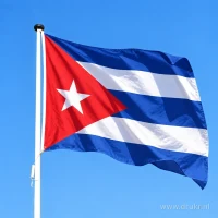 Cubaanse vlag aan een mast