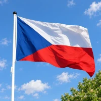 Tsjechische vlag aan een mast
