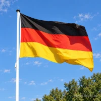 Duitse vlag aan een mast