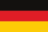 De Duitse vlag heeft drie horizontale banen: zwart boven, rood in het midden en goudgeel onder.
