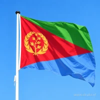 Eritrese vlag aan een mast