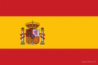 De Spaanse vlag heeft een rode boven- en onderbaan, een bredere gele middenbaan en het Spaanse wapen aan de hijszijde.