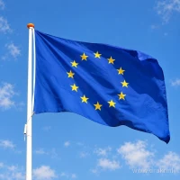 Europese vlag (EU) aan een mast