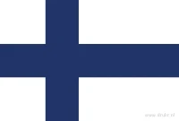 De Finse vlag heeft een wit veld met een blauw Scandinavisch kruis.