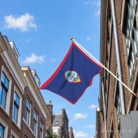 Vlag van Guam aan een gevelstok