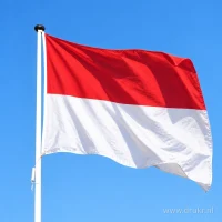 Indonesische vlag aan een mast