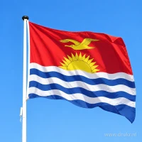 Vlag van Kiribati aan een mast