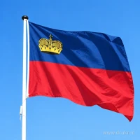 Liechtensteinse vlag aan een mast