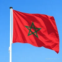 Marokkaanse vlag aan een mast