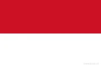 De Monegaskische vlag bestaat uit twee even hoge horizontale banen: rood boven en wit onder.