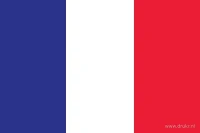 Drie even brede verticale banen: blauw aan de hijszijde, wit in het midden en rood aan de vrije zijde; de Franse driekleuruitvoering.