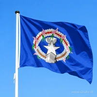 Vlag van Noordelijke Marianen aan een mast