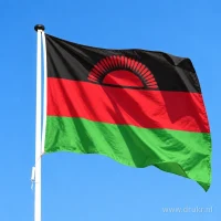 Malawische vlag aan een mast