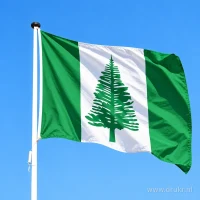 Vlag van Norfolk aan een mast