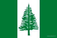 Groene zijbanen en een bredere witte middenbaan met een groene Norfolkden.