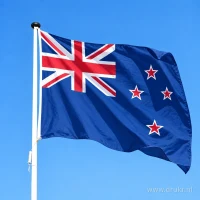 Nieuw-Zeelandse vlag aan een mast