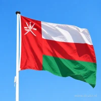 Omaanse vlag aan een mast