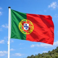 Portugese vlag aan een mast