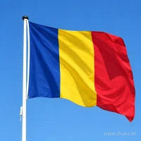 Roemeense vlag aan een mast