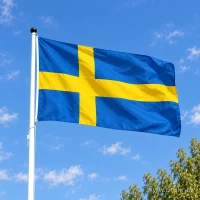 Zweedse vlag aan een mast