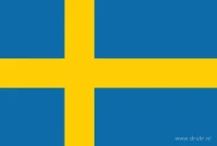 De Zweedse vlag heeft een blauw veld met een geel Scandinavisch kruis.