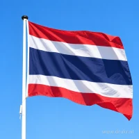 Thaise vlag aan een mast