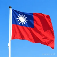 Taiwanese vlag aan een mast