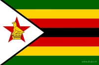 De Zimbabwaanse vlag heeft zeven even hoge horizontale banen: groen, geel, rood, zwart, rood, geel en groen. In de wit-zwarte hijsdriehoek staan een rode vijfpuntige ster en de gele Zimbabwe-vogel.