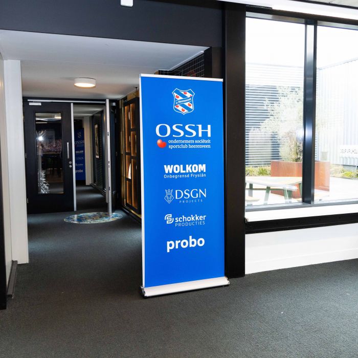Double roll-up banner