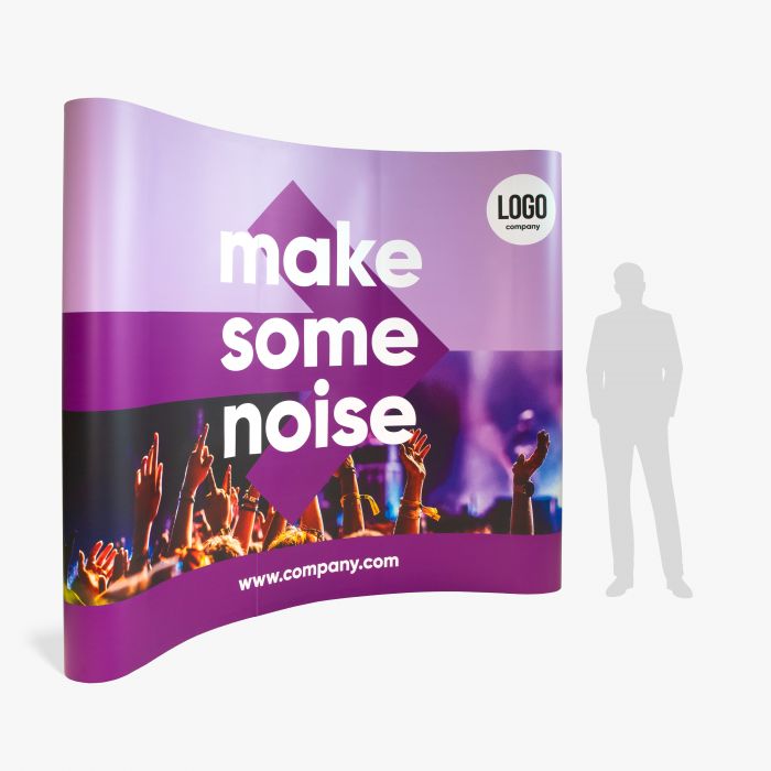 Gebogen pop-up wand