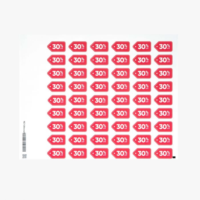 Stickers op vast formaat vel