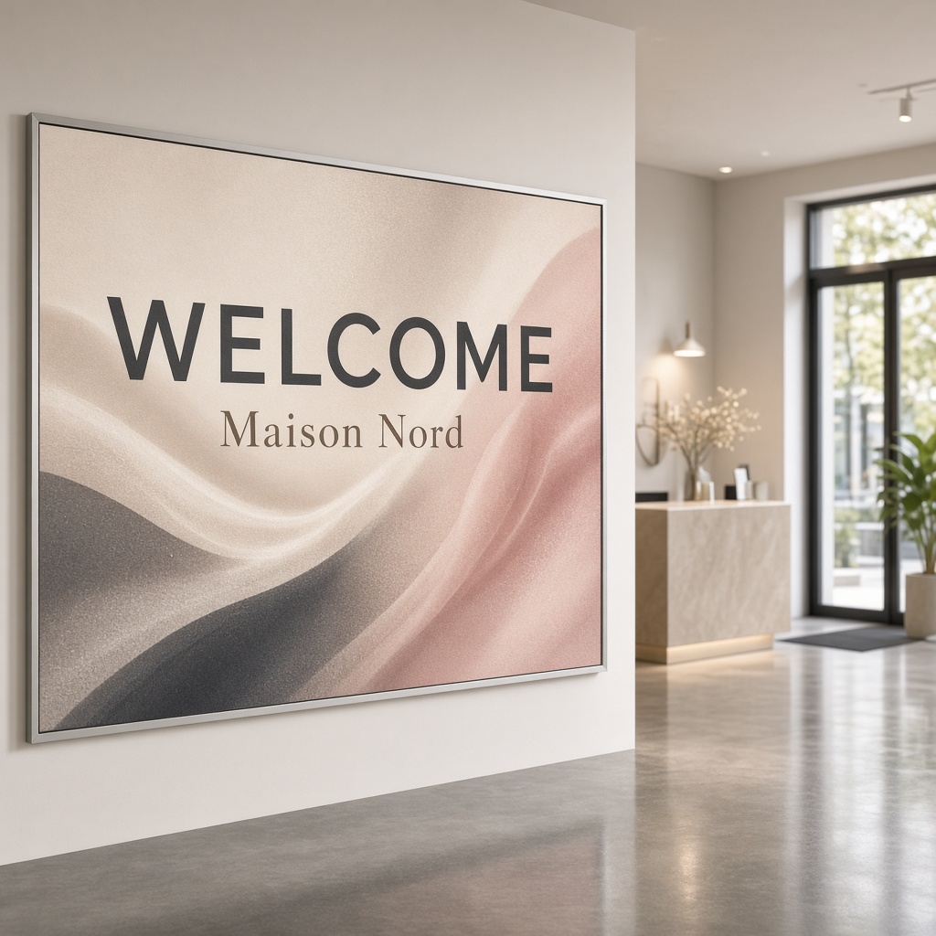 Peesdoek retail ontvangst WELCOME
