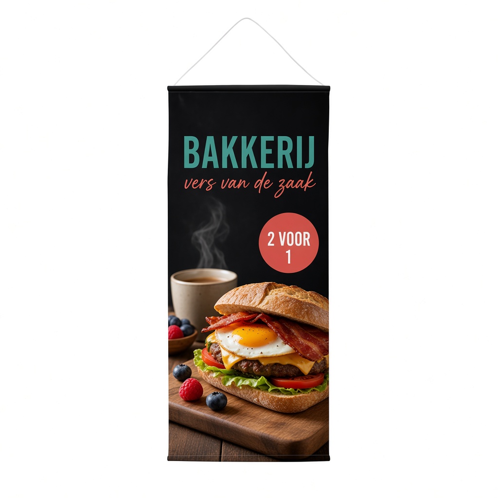 Beursbanner studio bakkerij vierkant