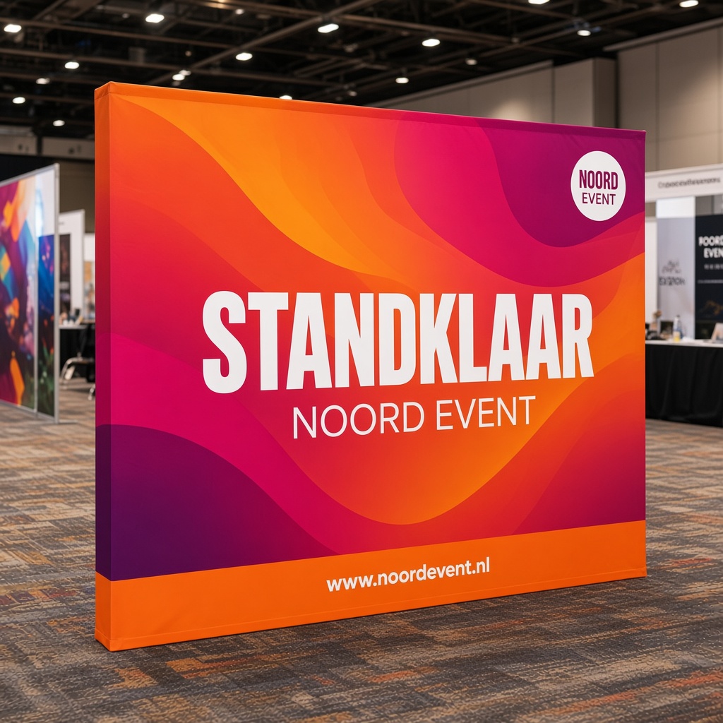 Rechte pop-up wand beursvloer