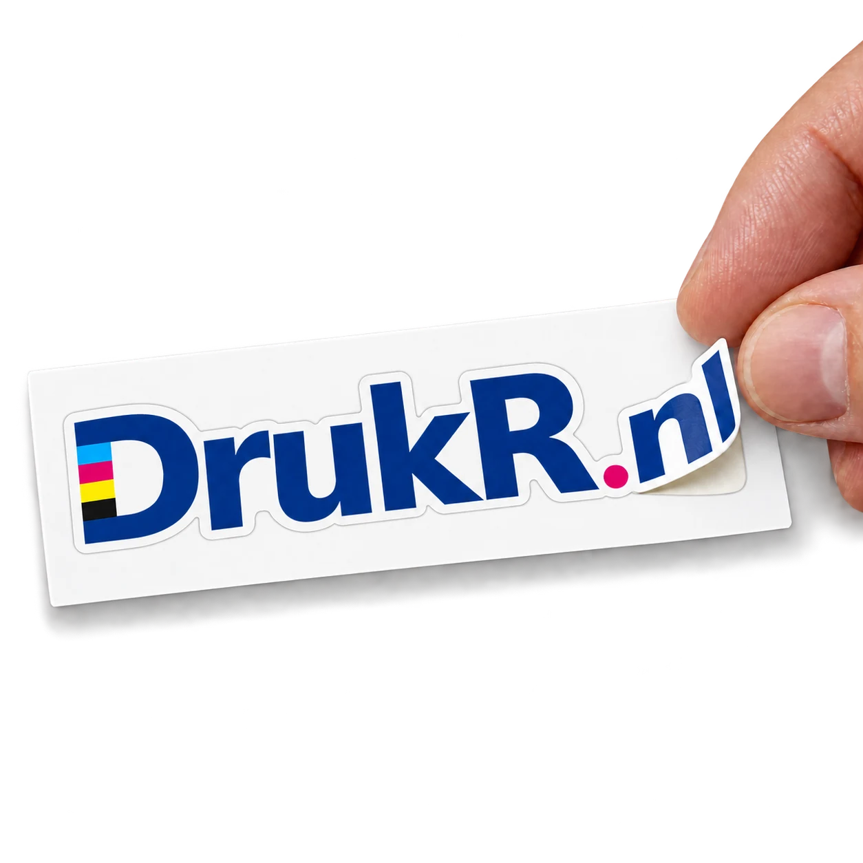 DrukR.nl-logosticker met pelrand